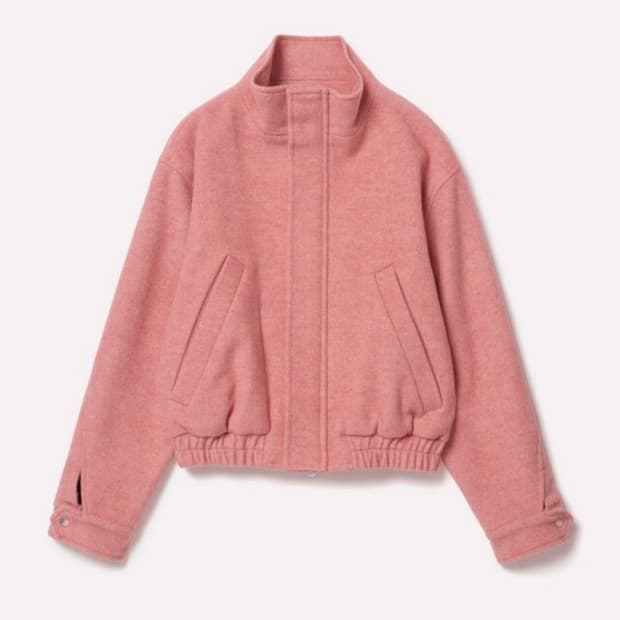 PPB 브러쉬 울 숏 자켓 핑크