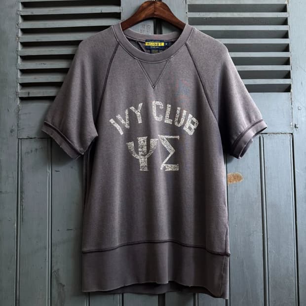 [M]랄프로렌 럭비 IVY CLUB 썬페이딩 하프 스웻셔츠
