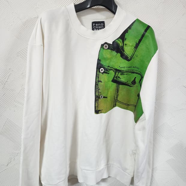 Feng Chen Wang 흰색 프린팅 맨투맨
