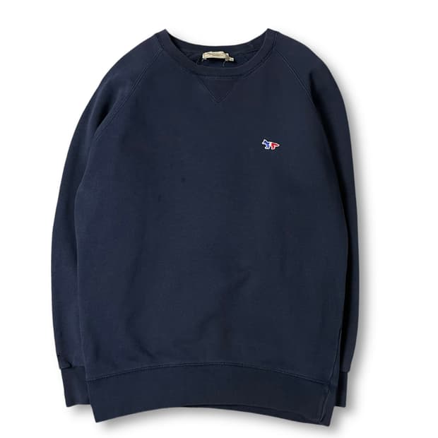 메종키츠네 폭스패치 네이비 맨투맨 M