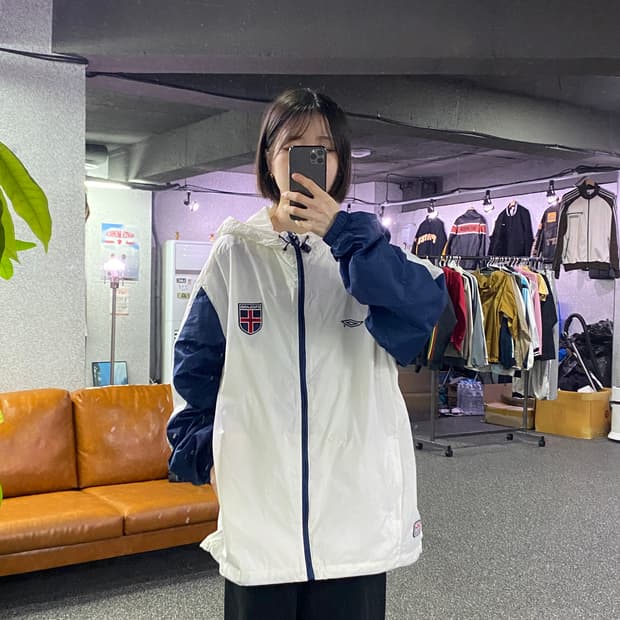 엄브로 잉글랜드 배색 후디드 윈드브레이커 B4687 