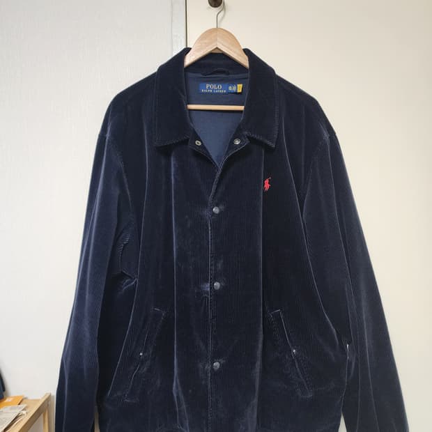 폴로 랄프 로렌 코듀로이 코치 자켓 네이비 XXL