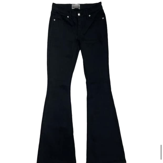 oot 블랙 로우라이즈 부츠컷 팬츠 