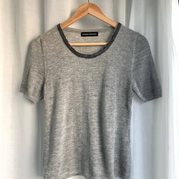 Hiroko Koshino grey wool half knit
