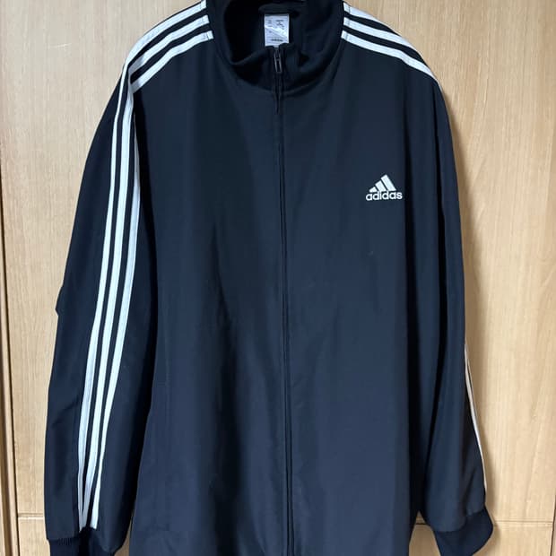 아디다스 삼선 트랙탑 블랙 져지 4XL