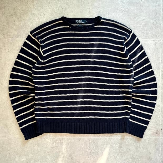90's 폴로 랄프로렌 스트라이프 니트 스웨터 XL(105)