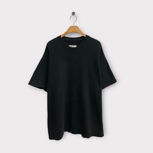  마뗑킴 남성 오버핏 블랙 티셔츠 Free 