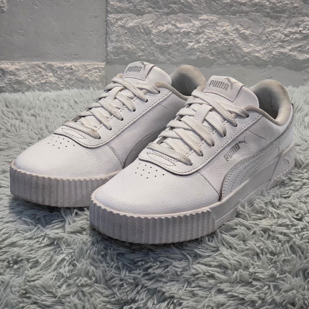 4q-29:푸마 코트 클래식 화이트 스니커즈 (23cm)-상태최상