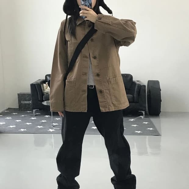 유니클로 베이지 자켓