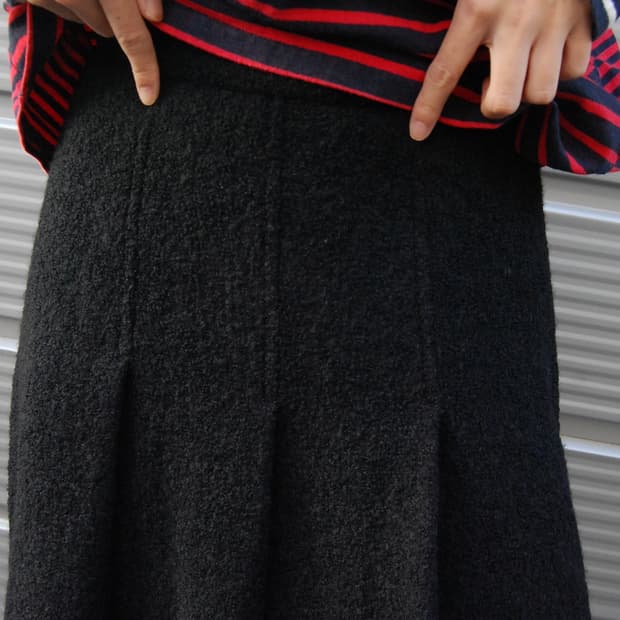 Wool pleats Skirt