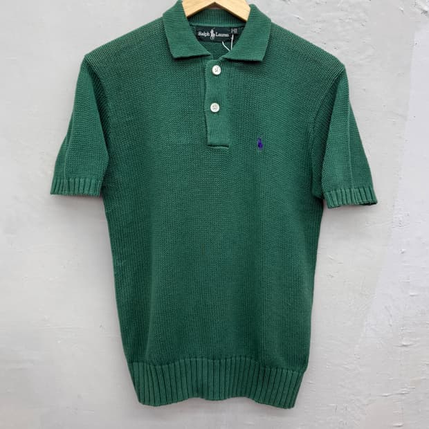 폴로 랄프로렌 80s 코튼 하프 니트