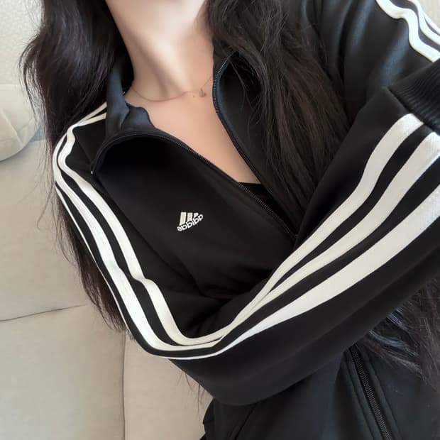 아디다스 일본 스몰로고 블랙 져지