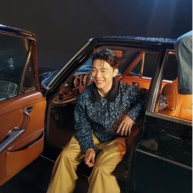 노우웨이브 블루 레오파드 자켓