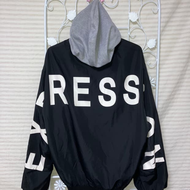 빈티지 블랙 후드 블루종 y2k 스트릿 갸루 펑키 일본빈티지535 fab