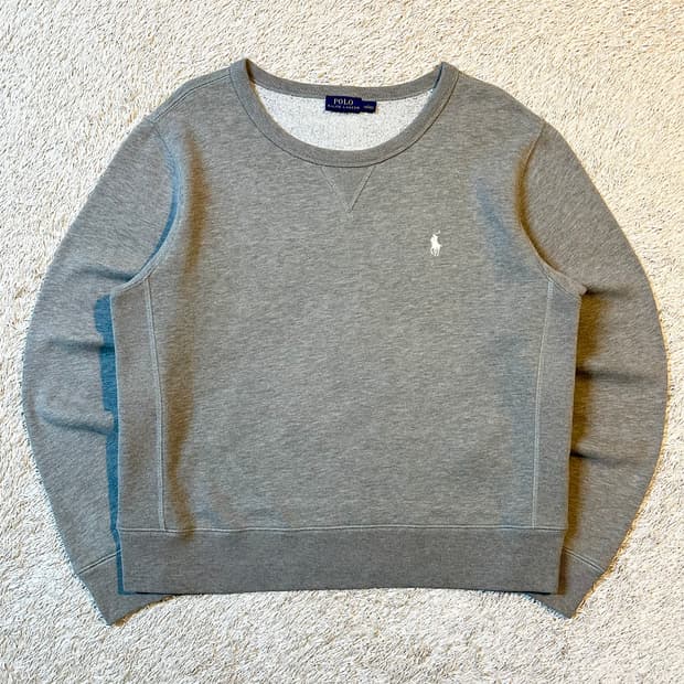 폴로 랄프로렌 신형 화이트포니 플리스 맨투맨 그레이