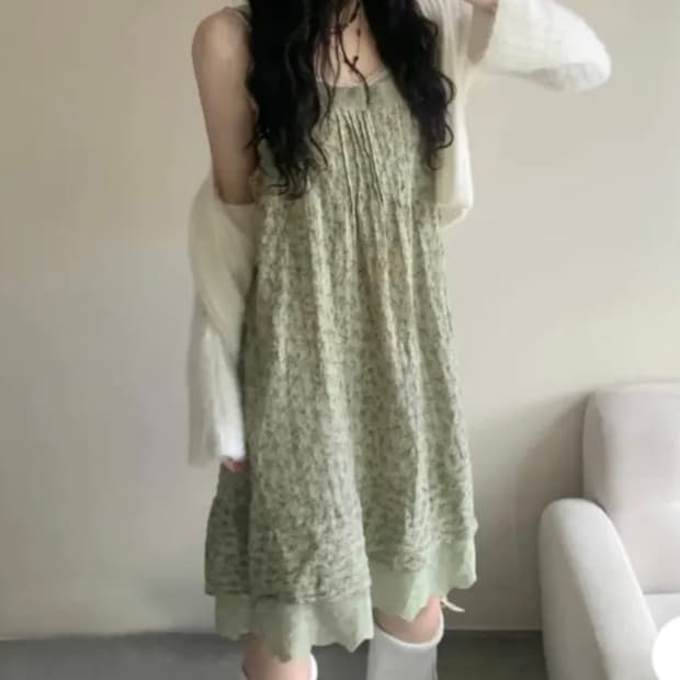 빈티지 잔꽃 원피스