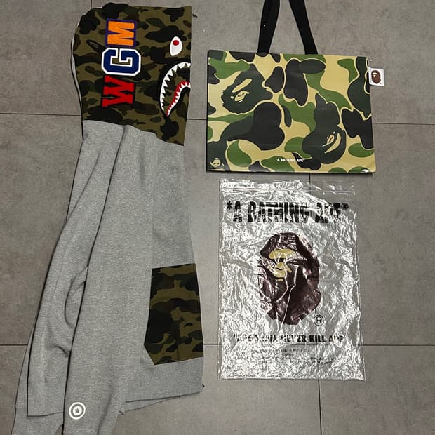 새상품 베이프 후드집업