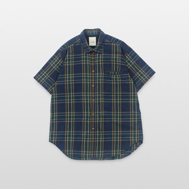 SUNNY CLOUDS Madras Plaid Daily Shirt