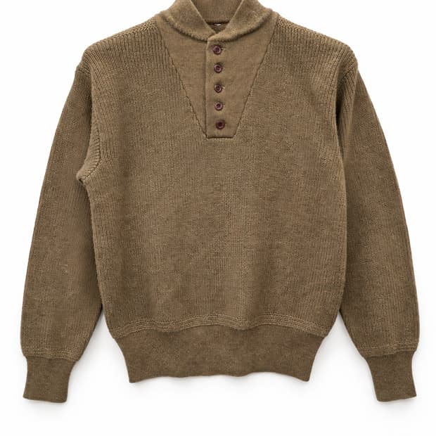 브론슨 US ARMY 하이넥 울 스웨터 올리브 40