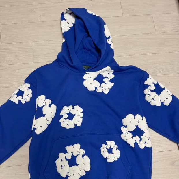 데님티어스 블루 후드티 m 판매/교신