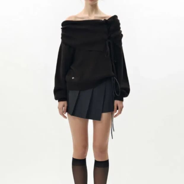 페인오어플레져 카렌 코르셋 니트 블랙