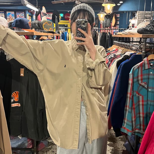POLO 폴로 랄프로렌 베이지 셔츠 XXL