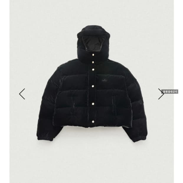 더바넷 벨벳 숏 패딩