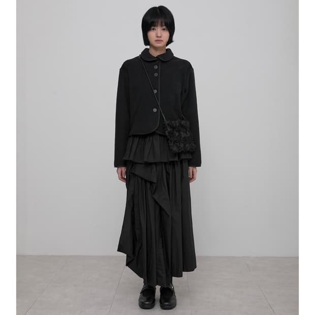 플레어업 Asymmetrical Draped Layered long