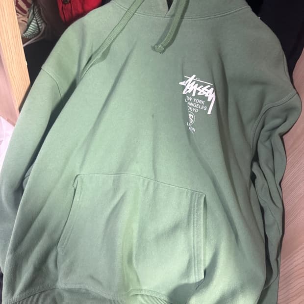 스투시 월드투어 후드 그린 2022