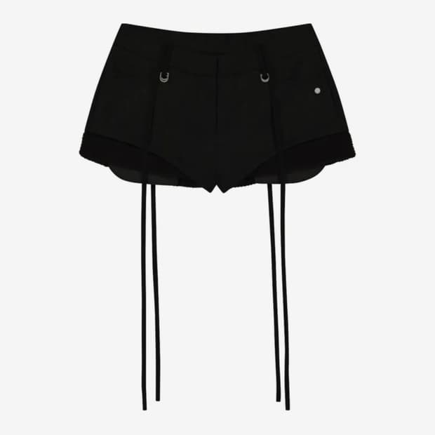 오호스 마이크로 울 쇼츠 숏 팬츠 블랙