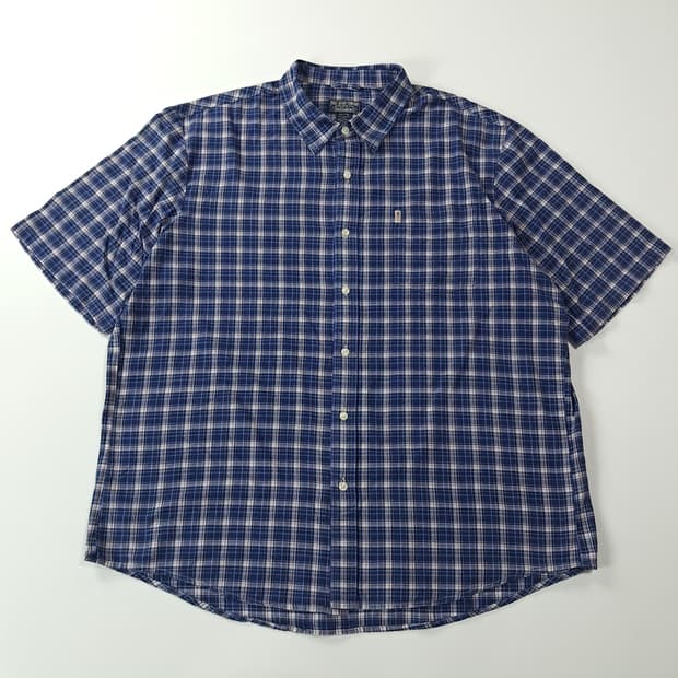 CJ541 2XL 폴로진스 90s 인도판 블루 마드라스체크 반팔 셔츠 
