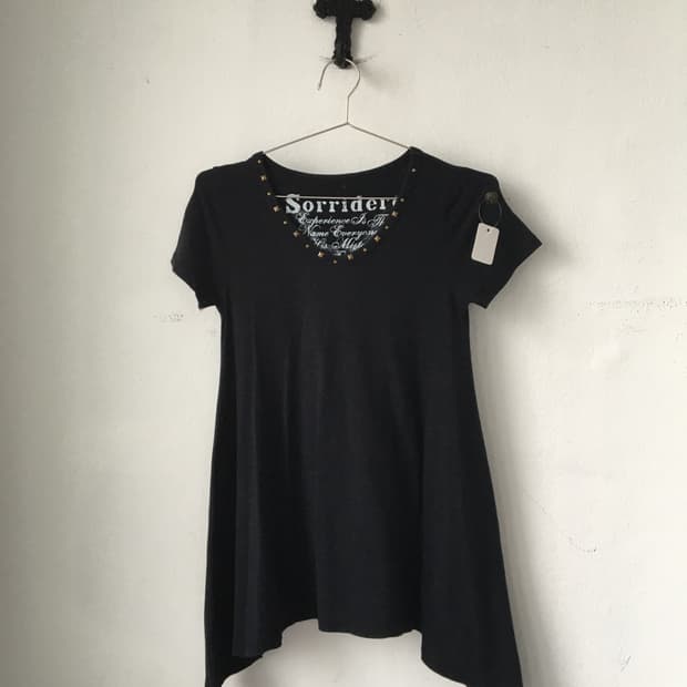Stud point unbalanced t shirt