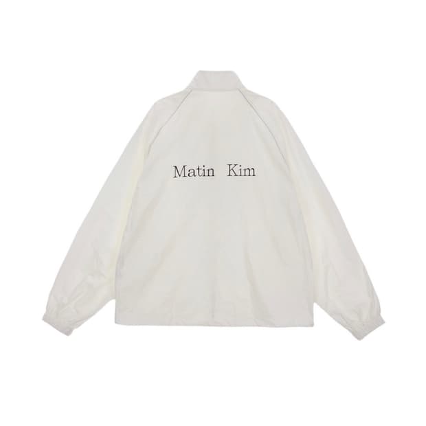 [ONE SIZE] 마땡킴 로고 코팅 자켓 아이보리