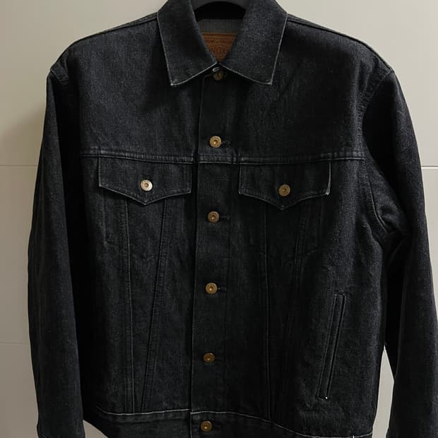 택포22) 본쿠라 3세대 흑청 셀비지 데님자켓 boncoura