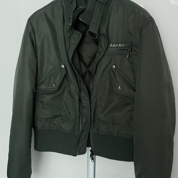 아캄 블루종 카키 봄버 자켓