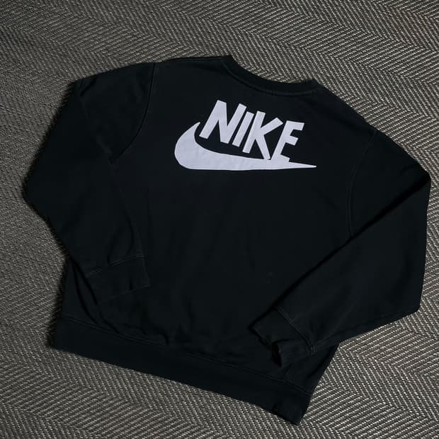 나이키 빅로고 스웻 맨투맨 블랙y 4834