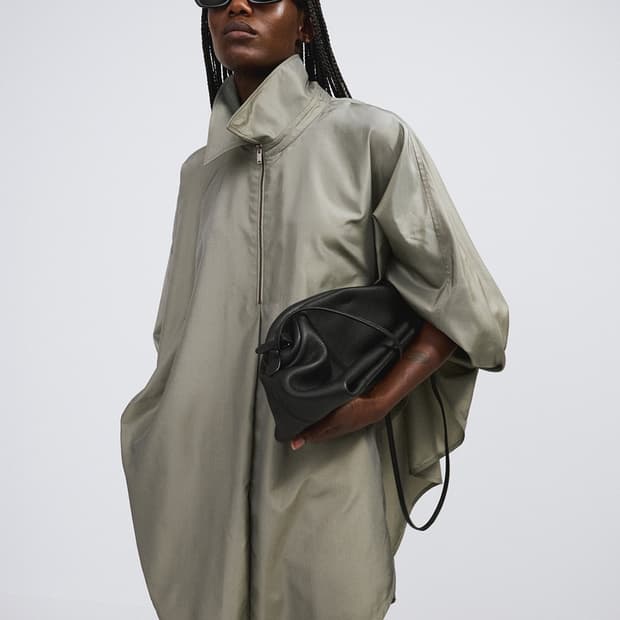 렉토 RECTO 오버사이즈 케이프 점퍼 자켓 라이트 카키