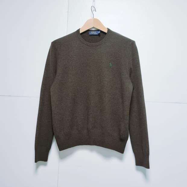 남성 폴로 POLO 울 WOOL 모 긴팔 니트 스웨터 브라운 갈색