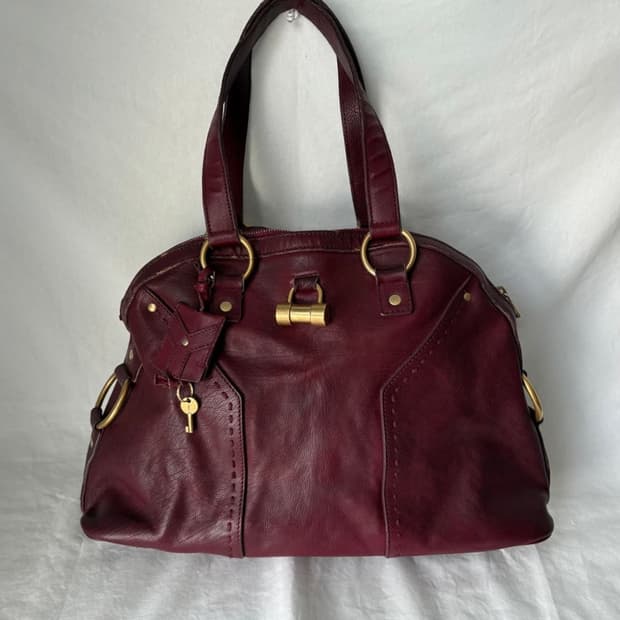 YSL Y logo boston bag