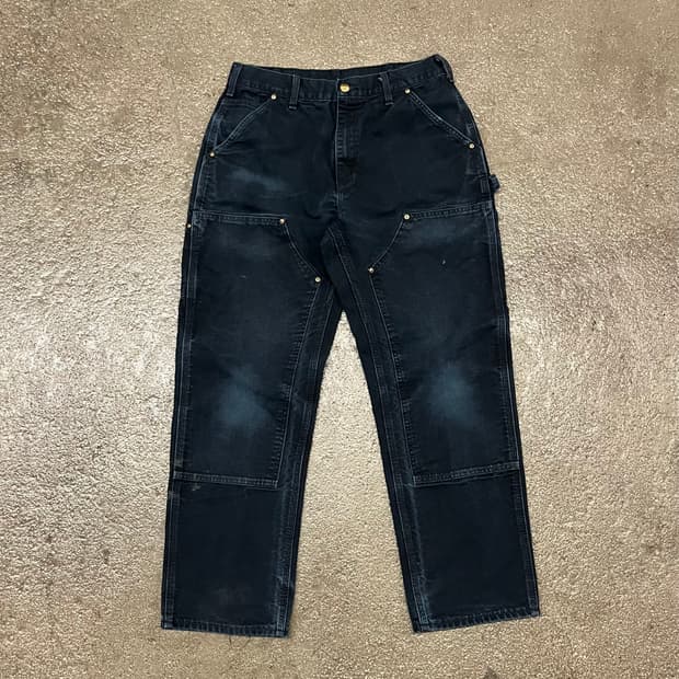 칼하트 블랙 더블니 팬츠 (30“)