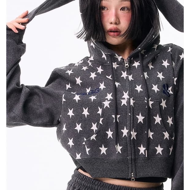 예그 후드집업 star bunny hoodie