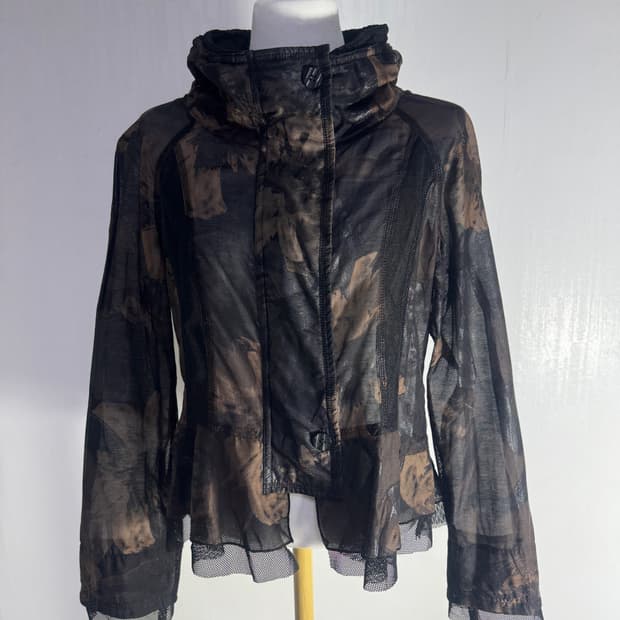 Eiko kondo 플라워 시어 메쉬 자켓 y2k lgb goa 보노