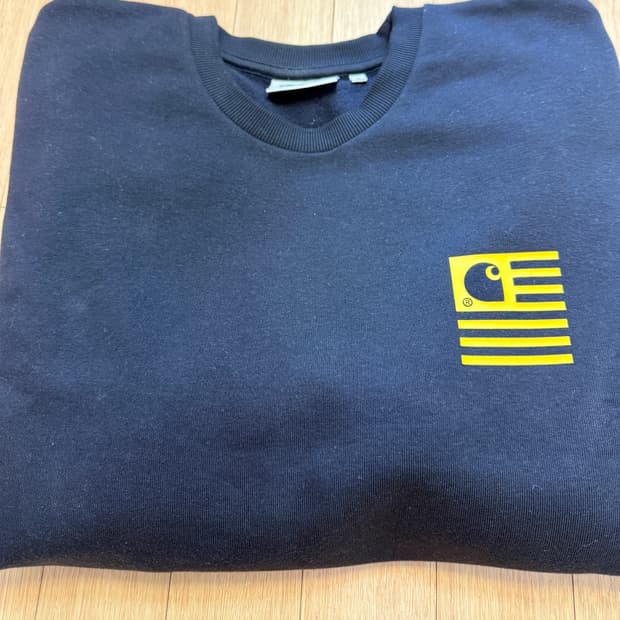 칼하트 WIP 네이비 기모 맨투맨 M(100)