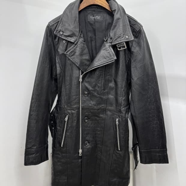 TORNADO MART leather strapped jacket