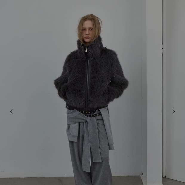 Lcdc tm 퍼 집업 자켓 그레이