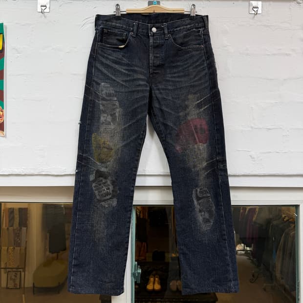 Takeo Kikuchi 타케오 키쿠치 페인트 데님 팬츠 3