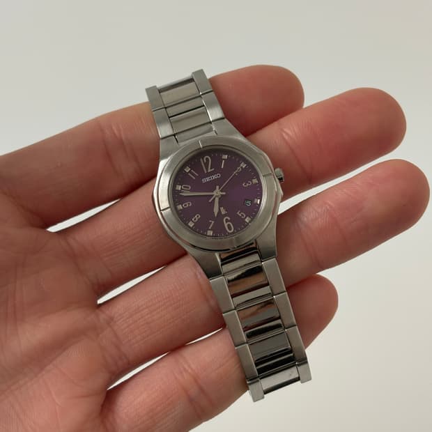 2000s Lukia Purple Dial Silver Quartz
