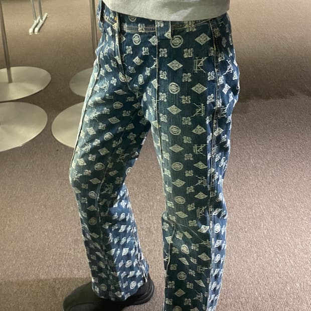 9)Japanese vintage 여성 모노그램 부츠컷 데님팬츠