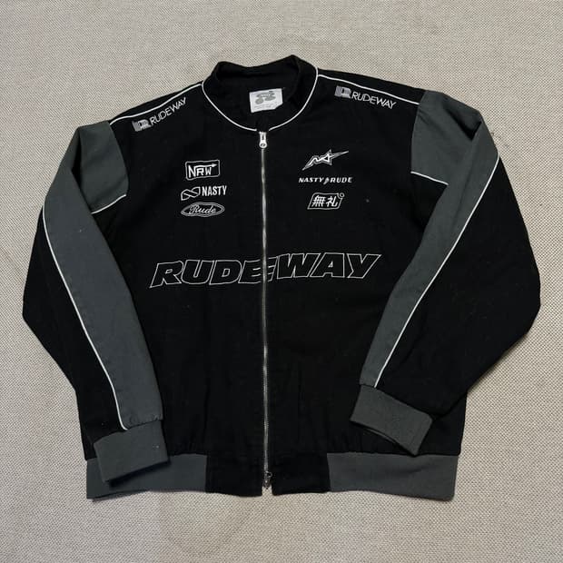 NASTY RUDE 배색 레이싱 자켓