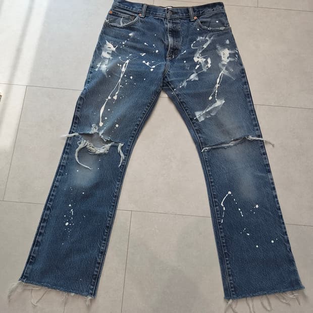 리바이스 517페인팅 커스텀 33x34